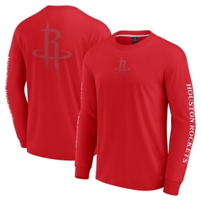 Men's Fanatics Red Houston Rockets Elements Strive Long Sleeve T-Shirt