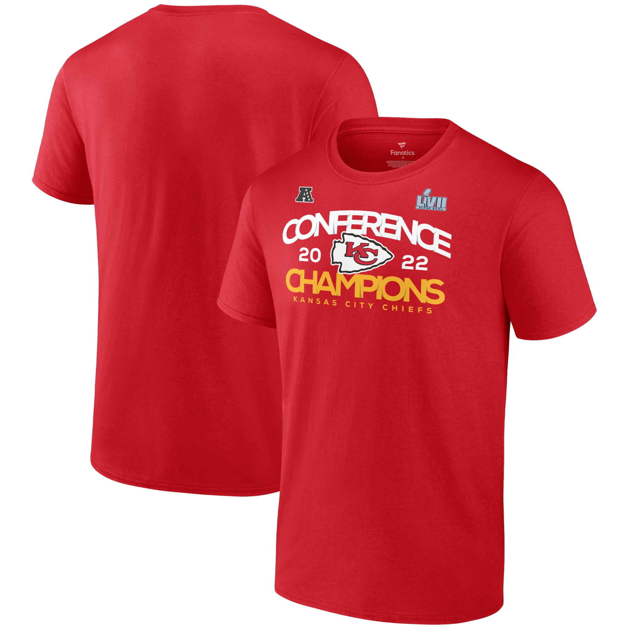 Men's Fanatics Red Kansas City Chiefs 2022 AFC Champions Shadow