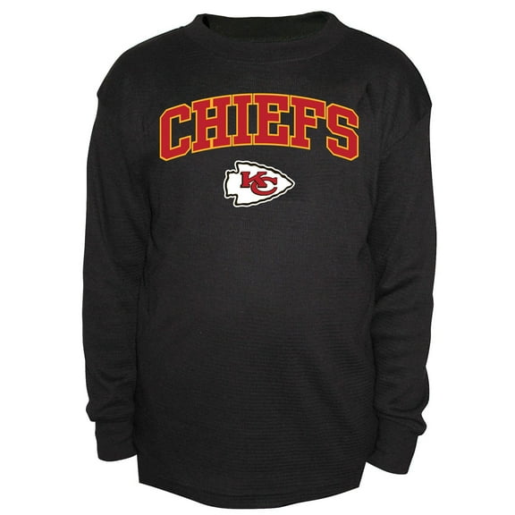Men's Fanatics Black Kansas City Chiefs Big & Tall Thermal Long Sleeve Crew Neck T-Shirt