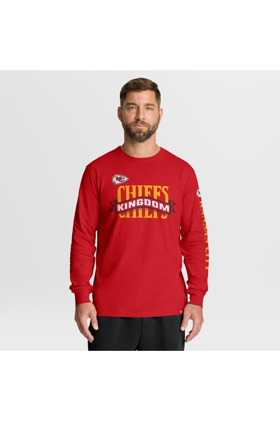 Men's Fanatics Red Kansas City Chiefs Hometown Sweep Legacy Long Sleeve T-Shirt