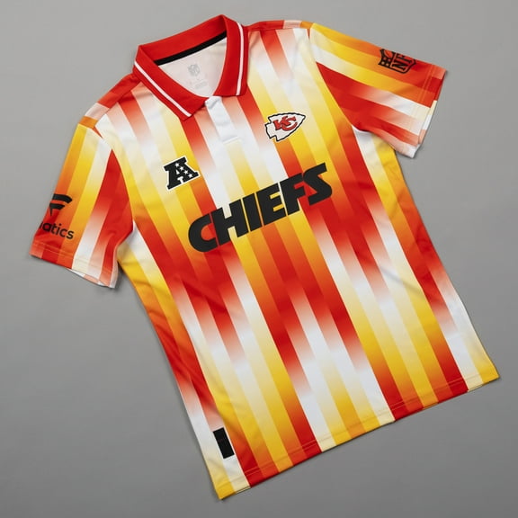 Men's Fanatics Red Kansas City Chiefs NFL Football x Football Collared Fan Top