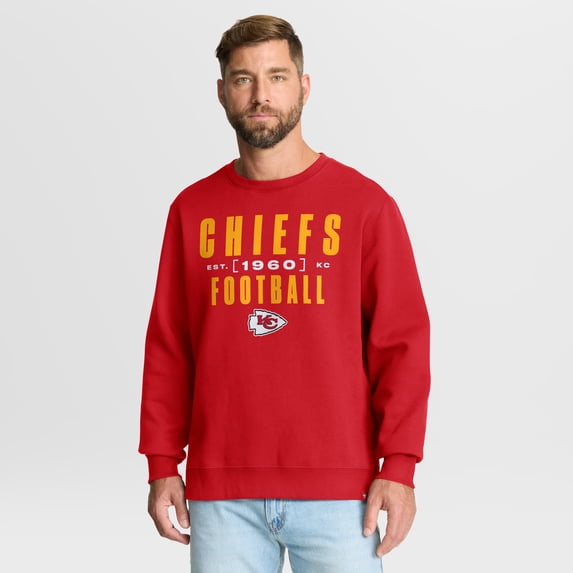 Men's Fanatics Red Kansas City Chiefs Powerful Throw Legacy Pullover Sweatshirt