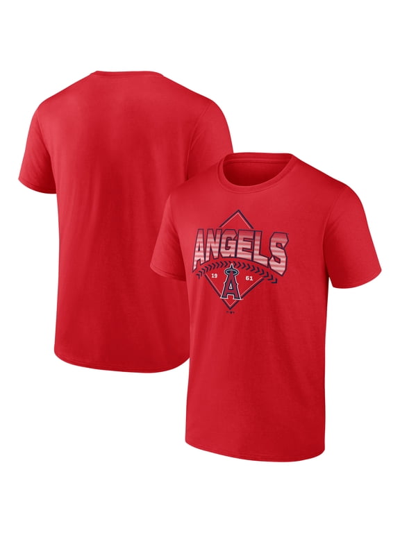Men's Fanatics Red Los Angeles Angels Ahead in the Count T-Shirt