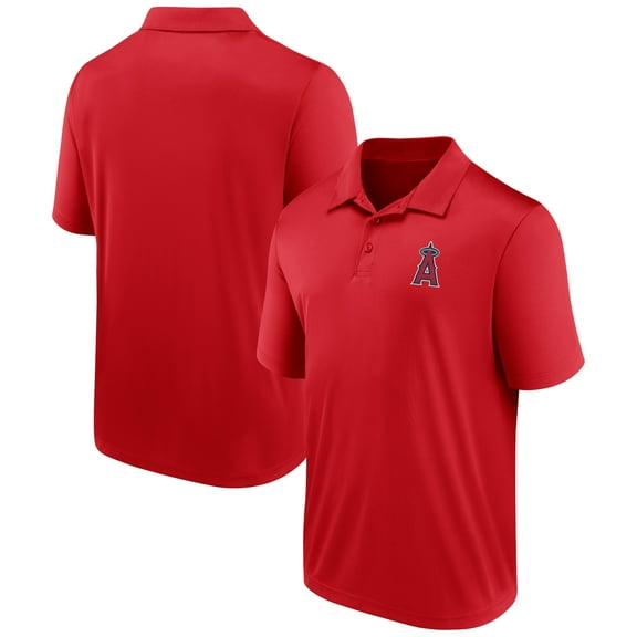 Men's Fanatics Red Los Angeles Angels Team Logo Polo