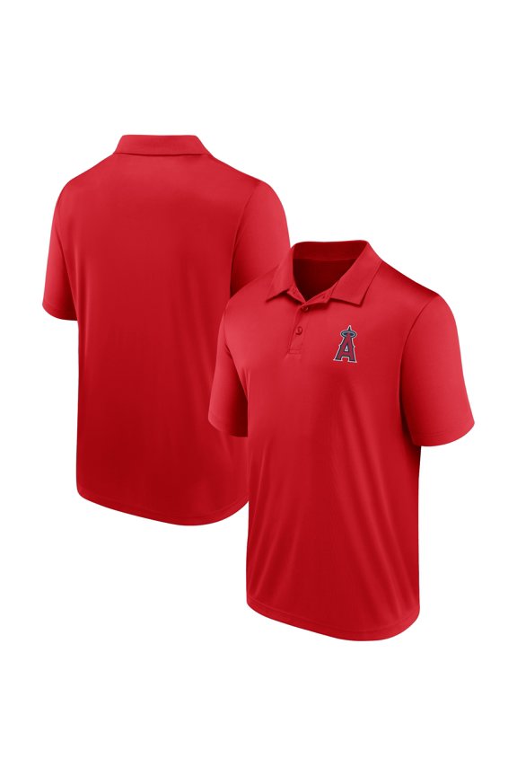 Men's Fanatics Red Los Angeles Angels Team Logo Polo