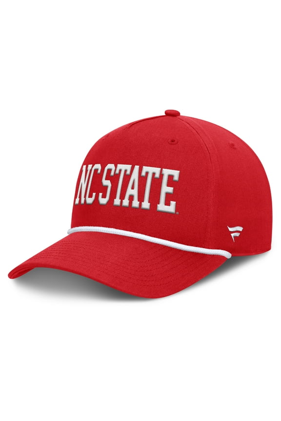Men's Fanatics Red NC State Wolfpack Foul Ball Rope Adjustable Hat