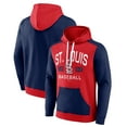 thumbnail image 1 of Men's Fanatics Red/Navy St. Louis Cardinals Chip In Team Pullover Hoodie, 1 of 3
