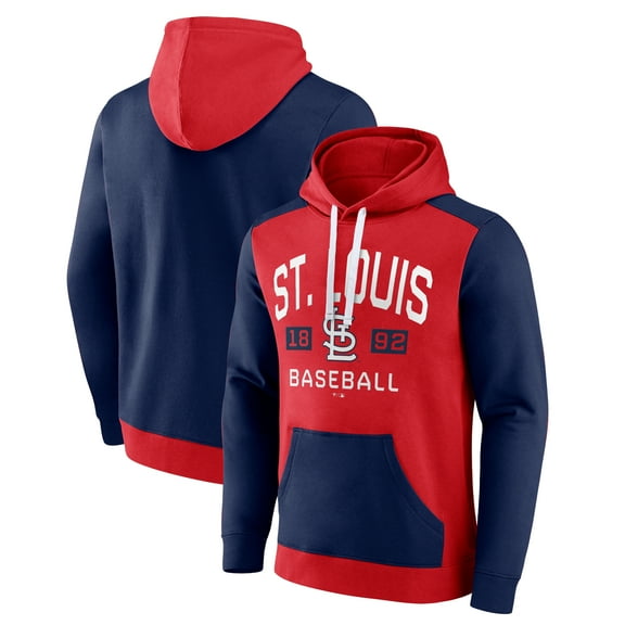 Men's Fanatics Red/Navy St. Louis Cardinals Chip In Team Pullover Hoodie