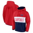 thumbnail image 1 of Men's Fanatics Red/Navy Washington Capitals Backhand Shooter Defender Anorak Raglan Hoodie Quarter-Zip Jacket, 1 of 3