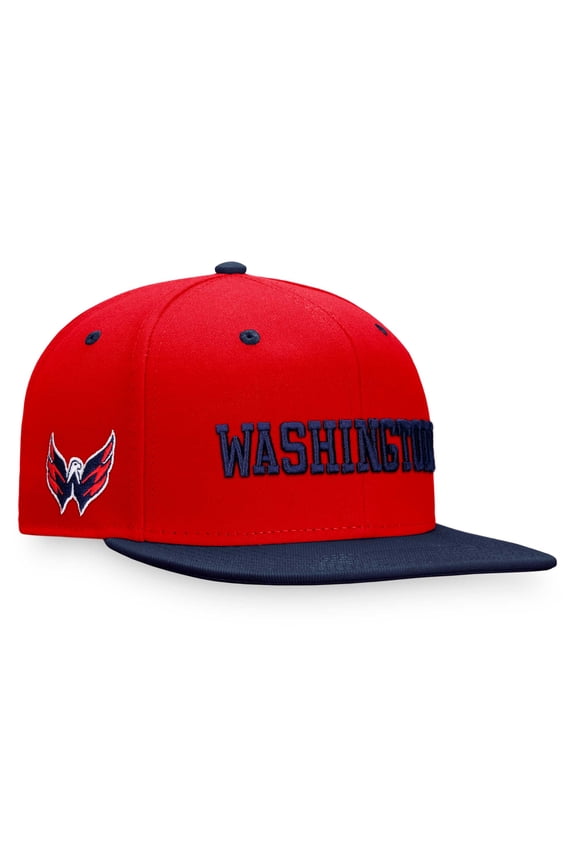 Men's Fanatics Red/Navy Washington Capitals Heritage City Two-Tone Snapback Hat