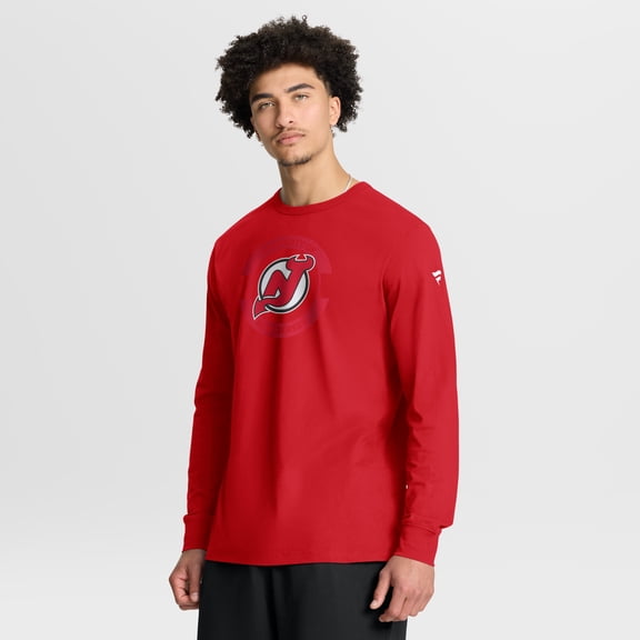 Men's Fanatics Red New Jersey Devils Authentic Pro Property Of Practice Long Sleeve T-Shirt