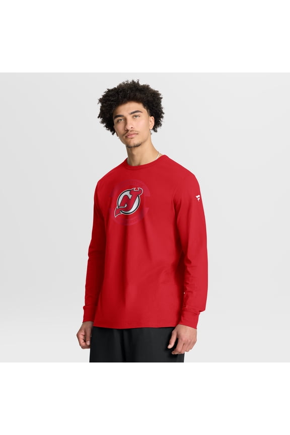 Men's Fanatics Red New Jersey Devils Authentic Pro Property Of Practice Long Sleeve T-Shirt