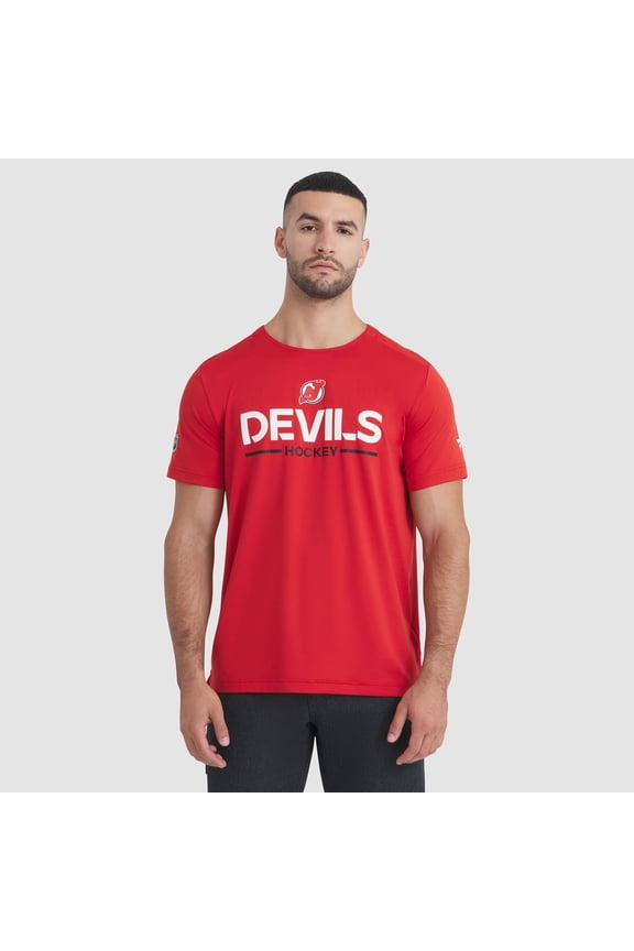 Men's Fanatics Red New Jersey Devils Authentic Pro Rink Tech T-Shirt