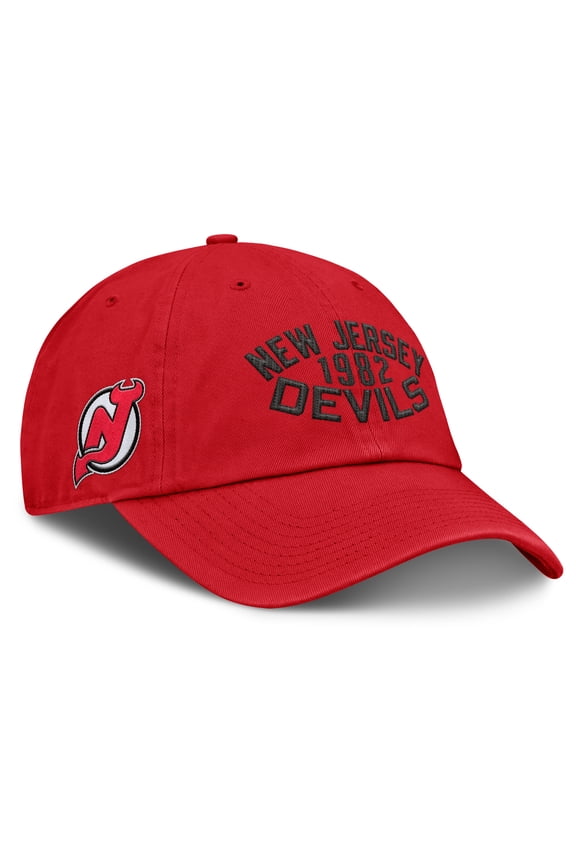 Men's Fanatics Red New Jersey Devils Fundamentals Archer Adjustable Hat