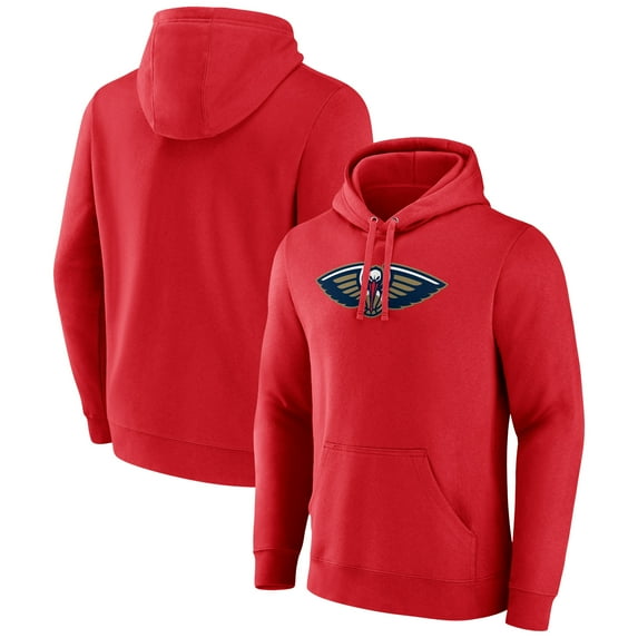 Men's Fanatics Red New Orleans Pelicans Primary Logo Pullover Hoodie