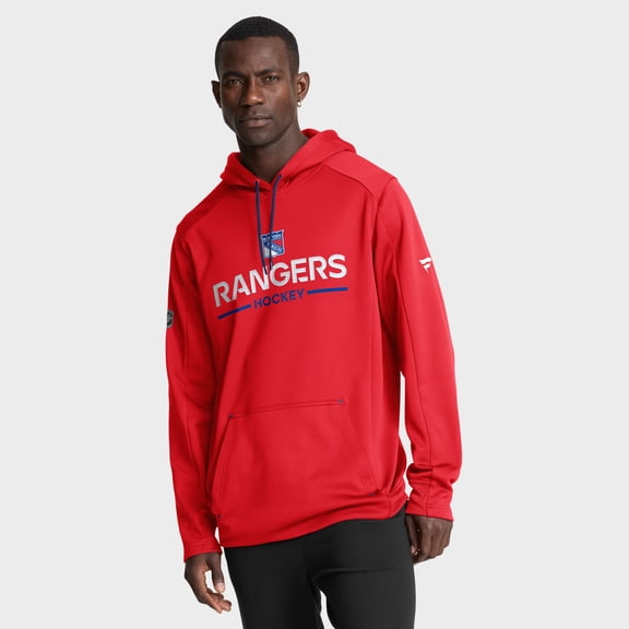 Men's Fanatics Red New York Rangers Authentic Pro Rink Hoodie