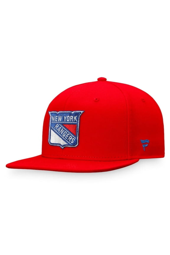 Men's Fanatics Red New York Rangers Core Primary Logo Fitted Hat