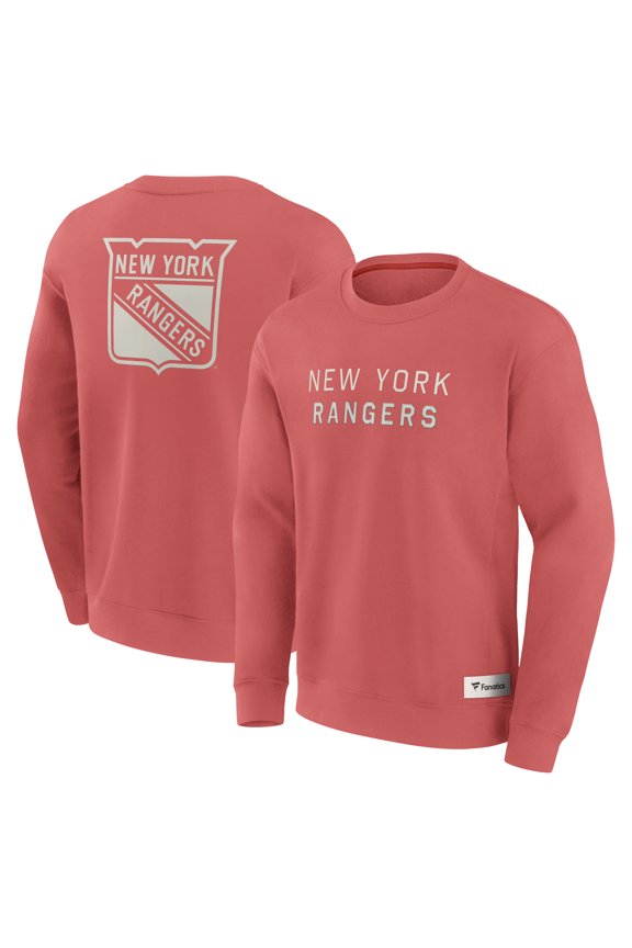 Men's Fanatics Red New York Rangers Elements Future Ground Lettering Pullover Sweatshirt