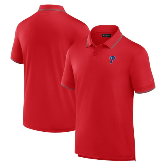 Men's Fanatics Red Philadelphia Phillies Front Office Pique Polo