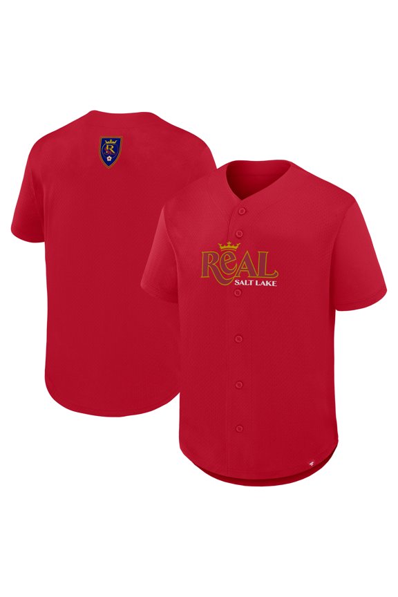 Men's Fanatics Red Real Salt Lake Maximum Intensity Button-Up Jersey