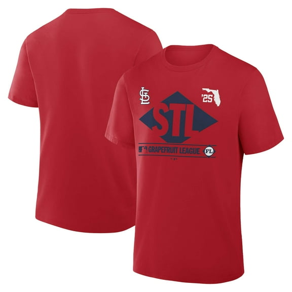 Men's Fanatics Red St. Louis Cardinals 2025 Spring Training Grapefruit League True Icon T-Shirt