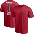 thumbnail image 1 of Men's Fanatics Red Tampa Bay Buccaneers #1 Dad T-Shirt, 1 of 3