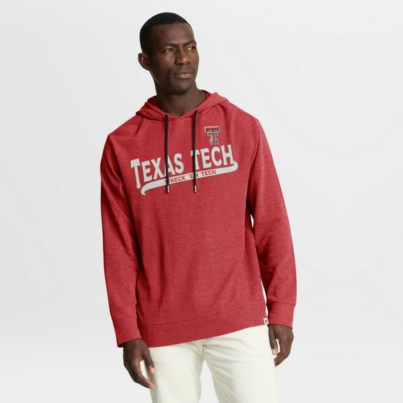 Men's Fanatics Red Texas Tech Red Raiders Hometown Premium Huddle Up Long Sleeve Hoodie T-Shirt