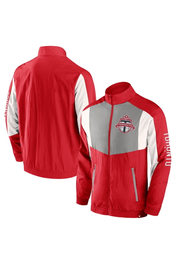 Men's Fanatics Red Toronto FC Fundamentals Raglan Full-Zip Track Jacket