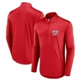 thumbnail image 1 of Men's Fanatics Red Washington Nationals Quarterback Quarter-Zip Top, 1 of 3