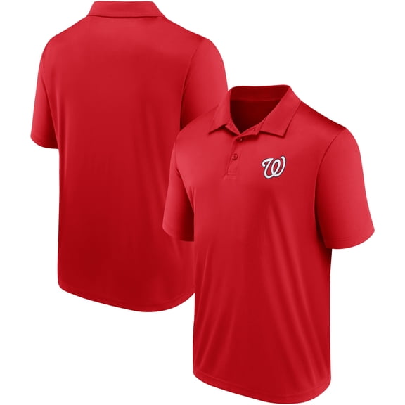 Men's Fanatics Red Washington Nationals Team Logo Polo