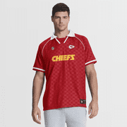Mens Fanatics Red/White Kansas City Chiefs Homerun Raglan V-Neck Polo