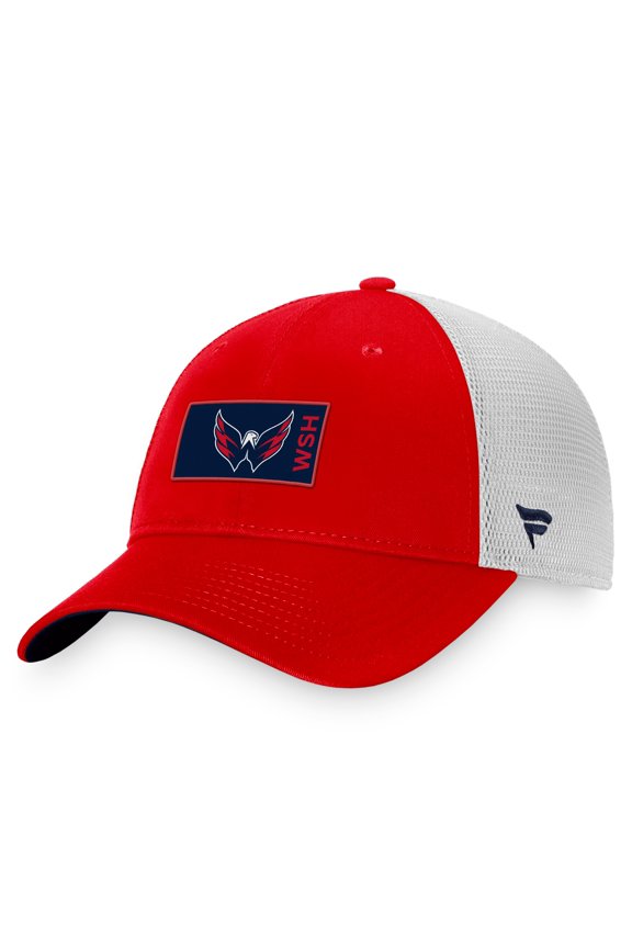 Men's Fanatics Red/White Washington Capitals Authentic Pro Rink Trucker Snapback Hat