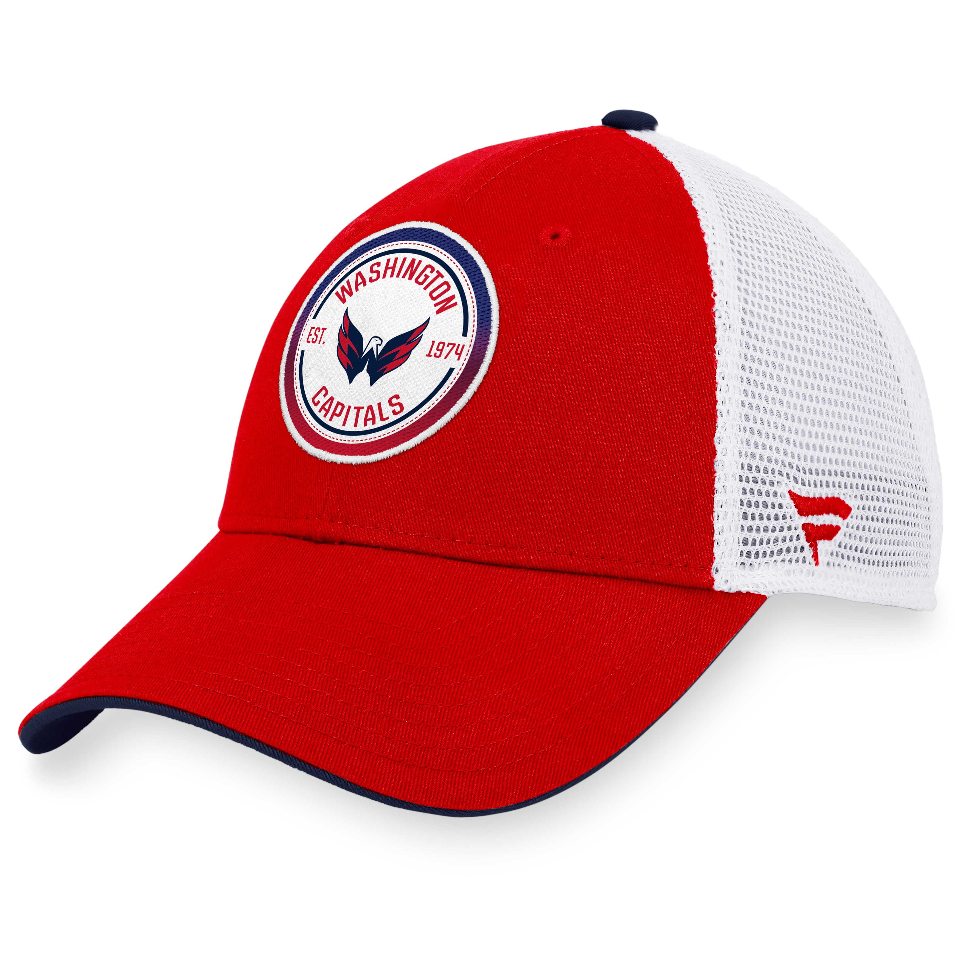 Men's Fanatics Red/White Washington Capitals Iconic Gradient Trucker Snapback Hat
