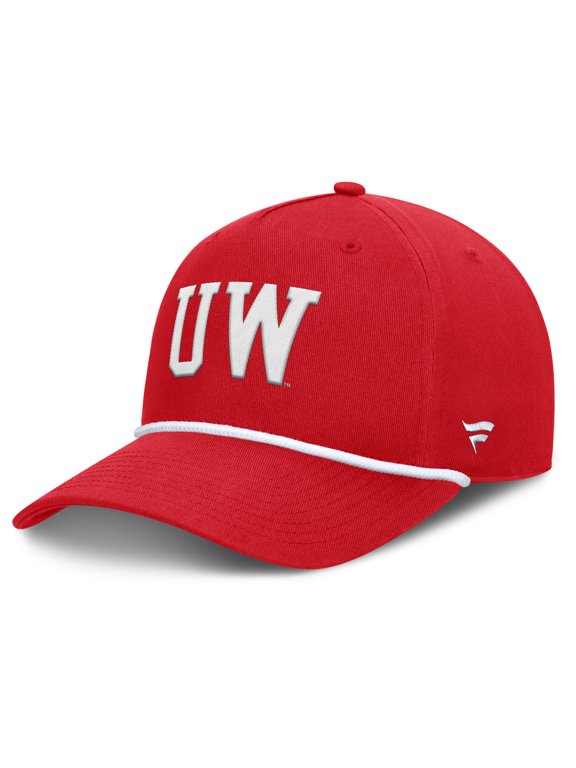 Men's Fanatics Red Wisconsin Badgers Foul Ball Rope Adjustable Hat
