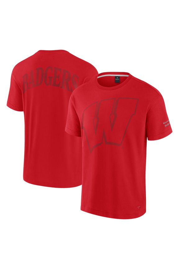 Men's Fanatics Red Wisconsin Badgers Iconic T-Shirt