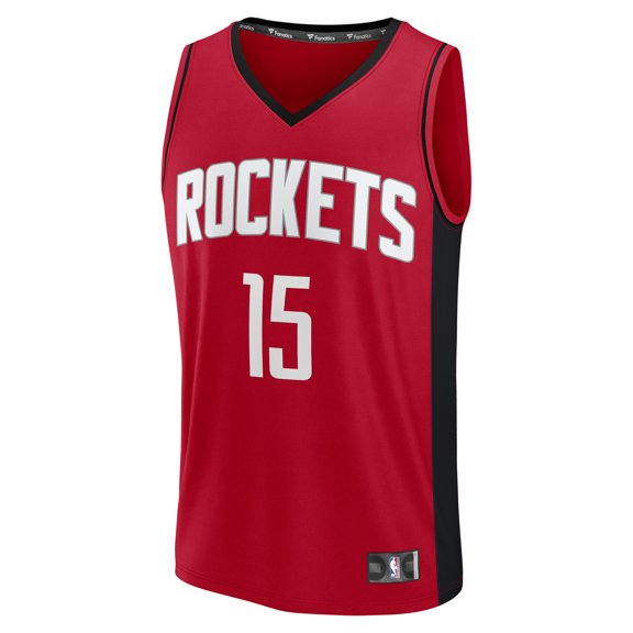 Men's Fanatics Reed Sheppard Red Houston Rockets Fast Break Replica Jersey - Icon Edition
