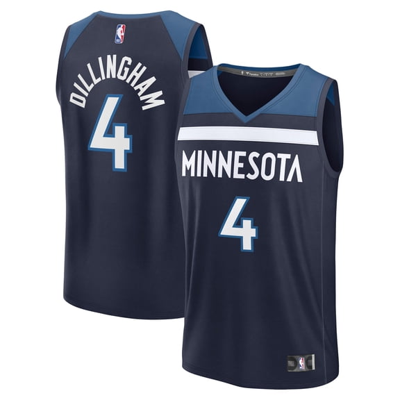 Men's Fanatics Rob Dillingham Navy Minnesota Timberwolves Fast Break Replica Jersey - Icon Edition