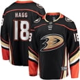 thumbnail image 1 of Men's Fanatics Robert Hagg Black Anaheim Ducks Home Breakaway Jersey, 1 of 3