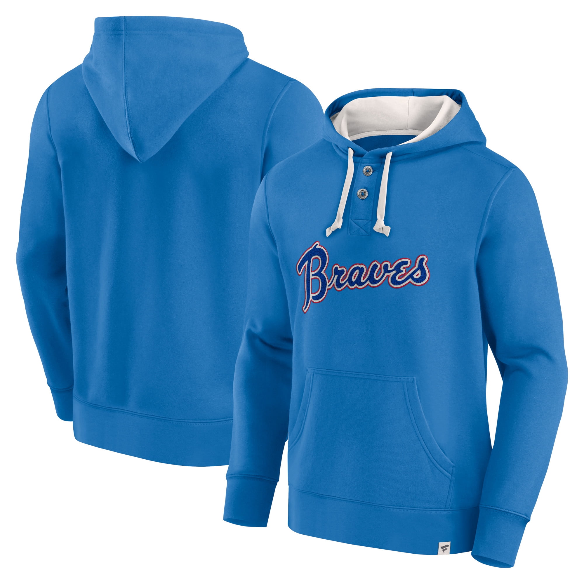 Men's Fanatics Royal Atlanta Braves Plan for Adversity Henley Fleece Pullover Hoodie - Walmart.com