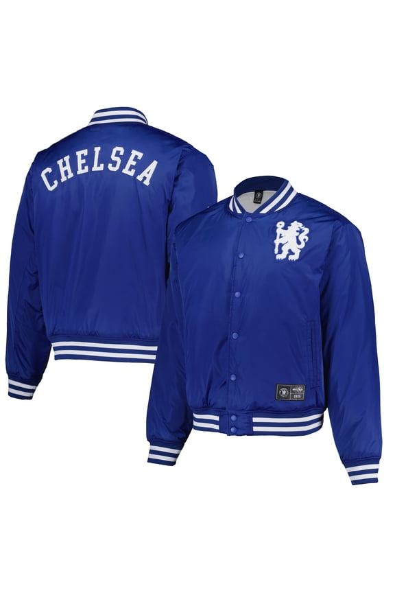 Men's Fanatics Royal Chelsea Collegiate Sateen Full-Snap Jacket