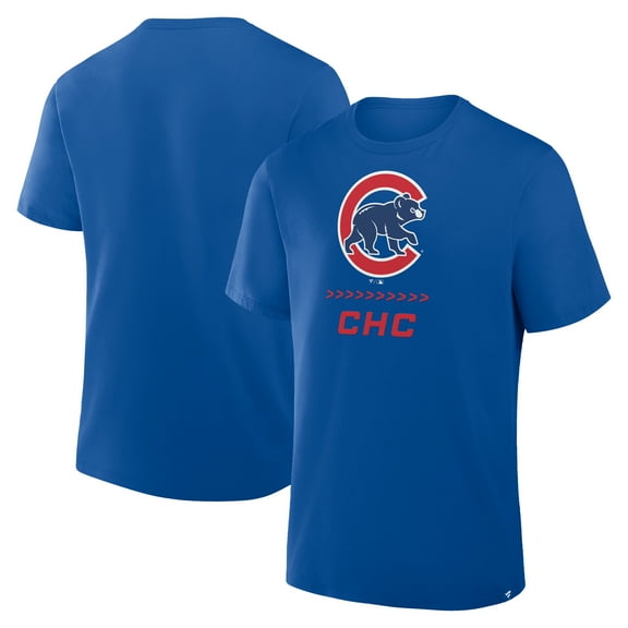 Men's Fanatics Royal Chicago Cubs Clubhouse Legacy Side Swipe T-Shirt
