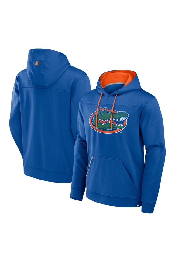 Men's Fanatics Royal Florida Gators Defender Dot Faded Primary Pullover Hoodie