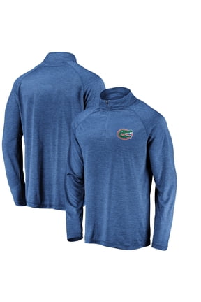 Men's Fanatics Royal Florida Gators Lightweight Striated Raglan Quarter-Zip Top