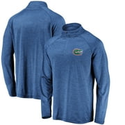 Mens Fanatics Royal Florida Gators Lightweight Striated Raglan Quarter-Zip Top