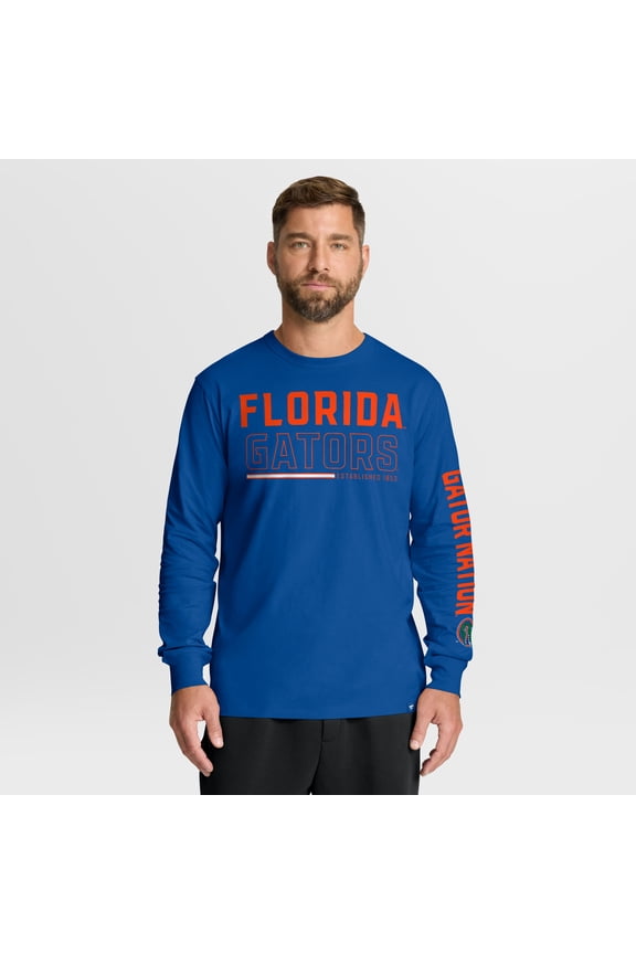 Men's Fanatics Royal Florida Gators Quad Fuel The Fire Long Sleeve T-Shirt