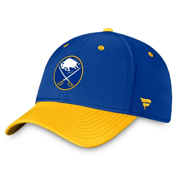 Men's Fanatics Royal/Gold Buffalo Sabres Authentic Pro Rink Two-Tone Flex Hat