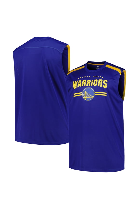 Men's Fanatics Royal Golden State Warriors Big & Tall Birdseye Muscle Tank Top