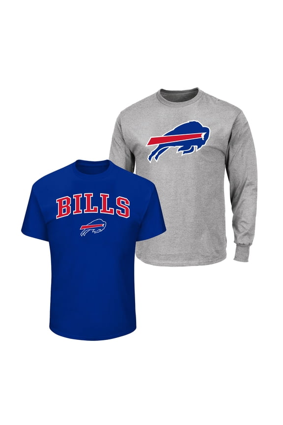 Men's Fanatics  Royal/Heather Gray Buffalo Bills Big & Tall 2-Pack T-Shirt Set