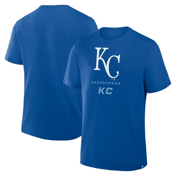 Men's Fanatics Royal Kansas City Royals Clubhouse Legacy Side Swipe T-Shirt