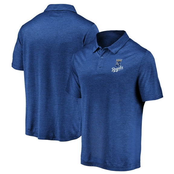 Men's Fanatics Royal Kansas City Royals Iconic Striated Primary Logo Lightweight Polo